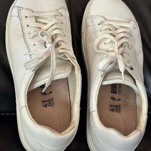 Birkenstock White Leather Low Bend Sneakers